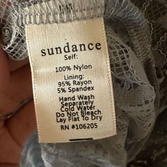 Sundance Ellery Lace Sheer Boho Tiered Bell Sleeve Dress Size S Petite - Picture 6 of 8